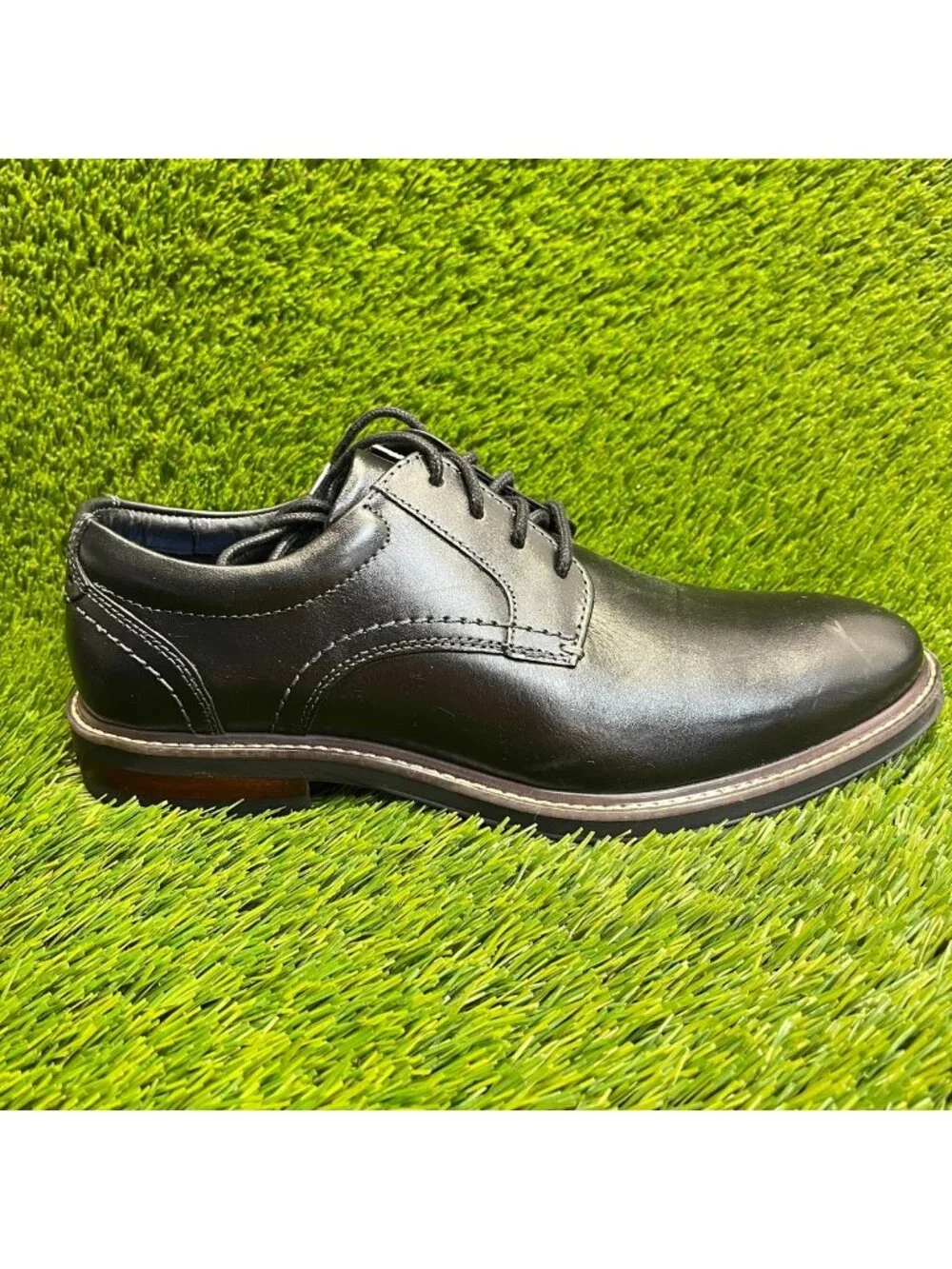 Nunn Bush Westfield Mens Size 8 Black Casual Classic Leather Oxford Dress Shoes